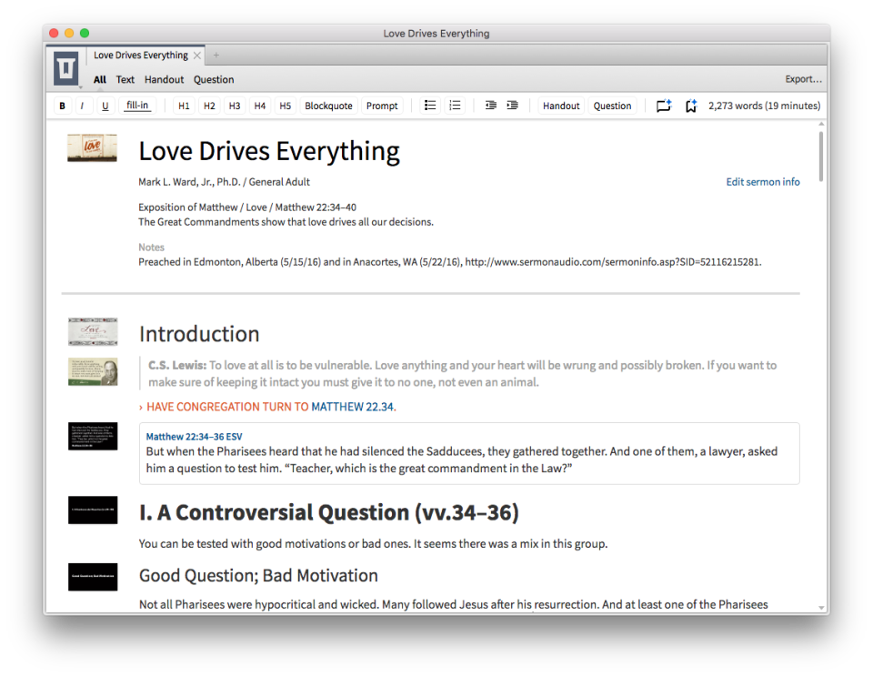 screenshot of Logos Bible Software